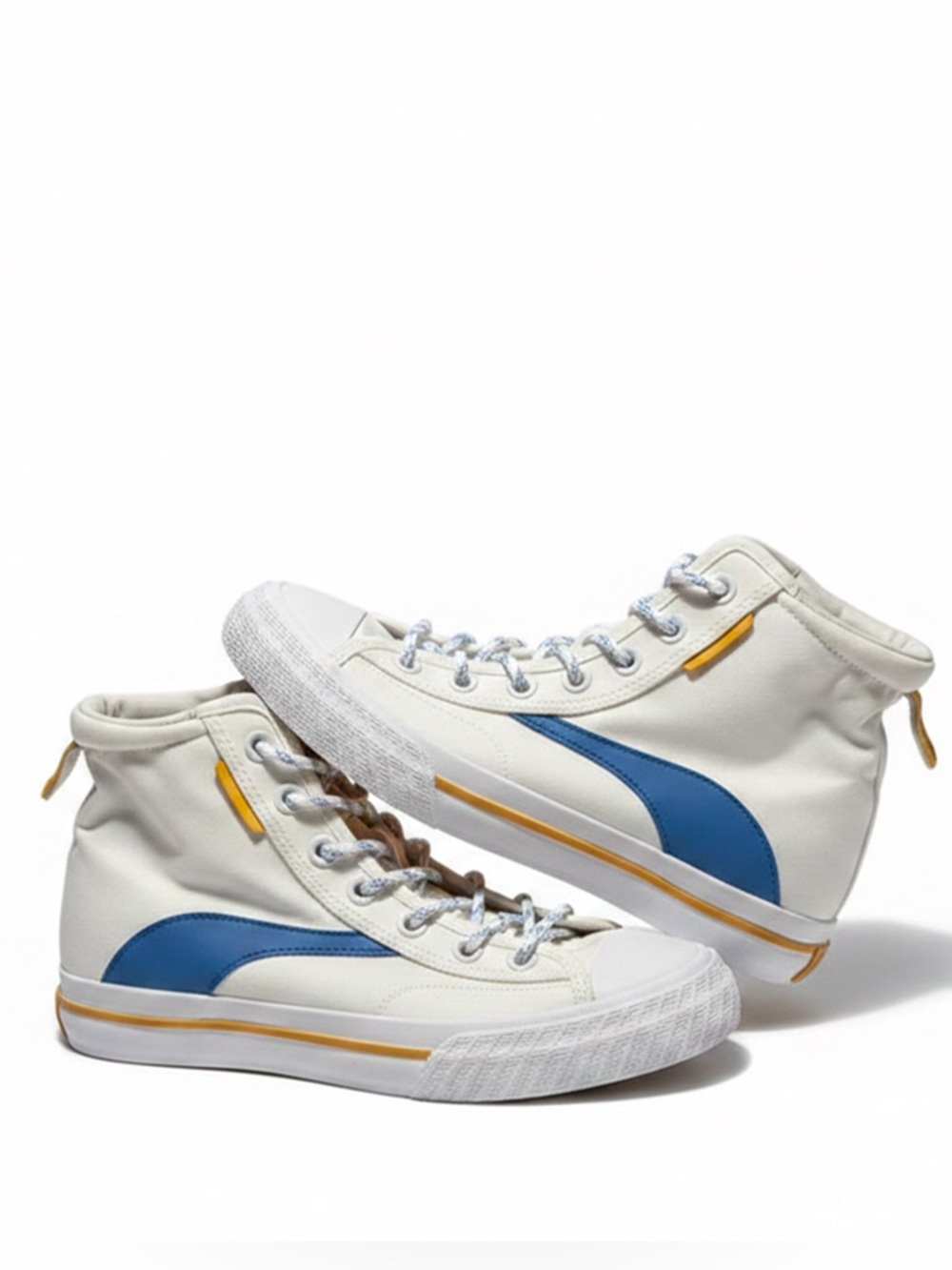 Oncept Women's White & Blue High-Top Sneakers Size 7